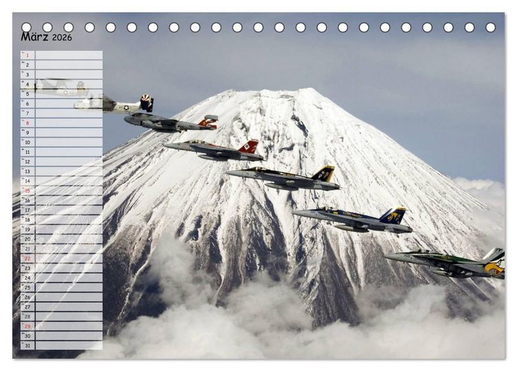 Produktbild: Luftwaffe. Kampfflugzeuge der USA (Tischkalender 2026 DIN A5 quer), CALVENDO Monatskalender