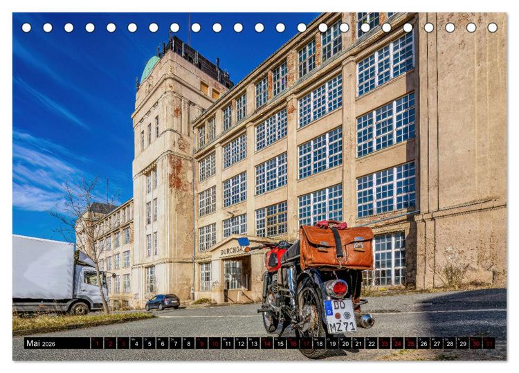Produktbild: Meine MZ ES 250/2 unterwegs in Chemnitz (Tischkalender 2026 DIN A5 quer), CALVENDO Monatskalender