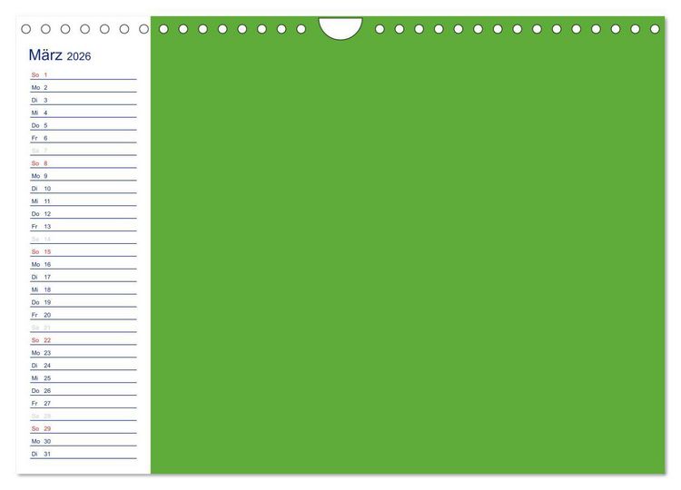 Produktbild: Farbiger Bastelkalender (Wandkalender 2026 DIN A4 quer), CALVENDO Monatskalender