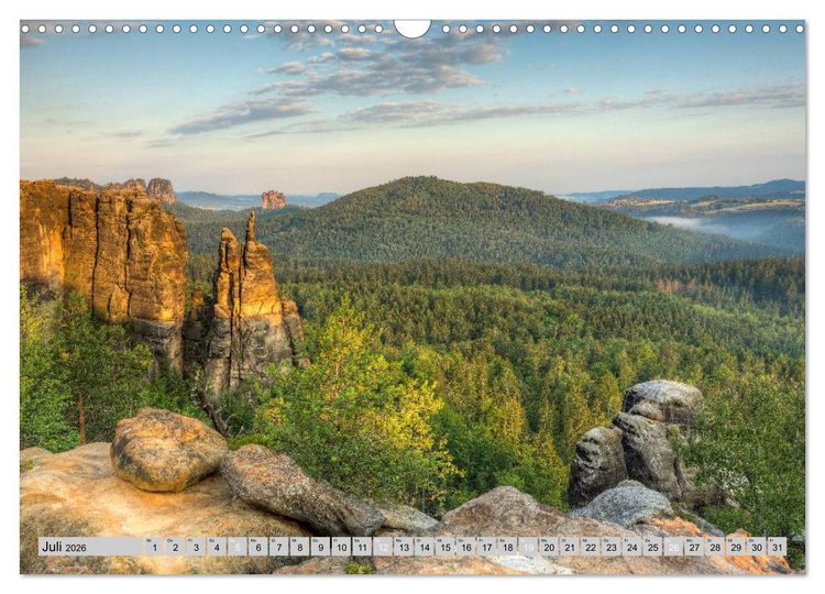 Produktbild: Wundersch&ouml;ne S&auml;chsische Schweiz (Wandkalender 2026 DIN A3 quer), CALVENDO Monatskalender