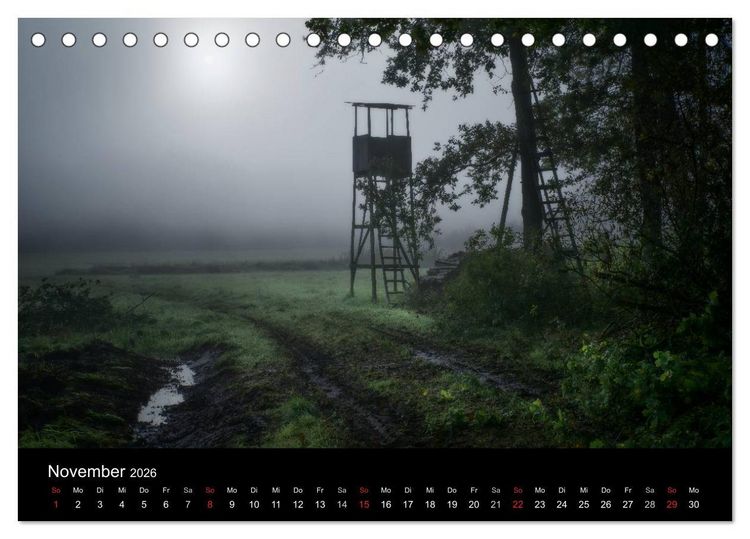 Produktbild: Kanzelkalender 2026 (Tischkalender 2026 DIN A5 quer), CALVENDO Monatskalender