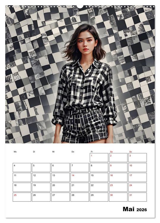 Produktbild: Schachspiel der Mode (Wandkalender 2026 DIN A2 hoch), CALVENDO Monatskalender