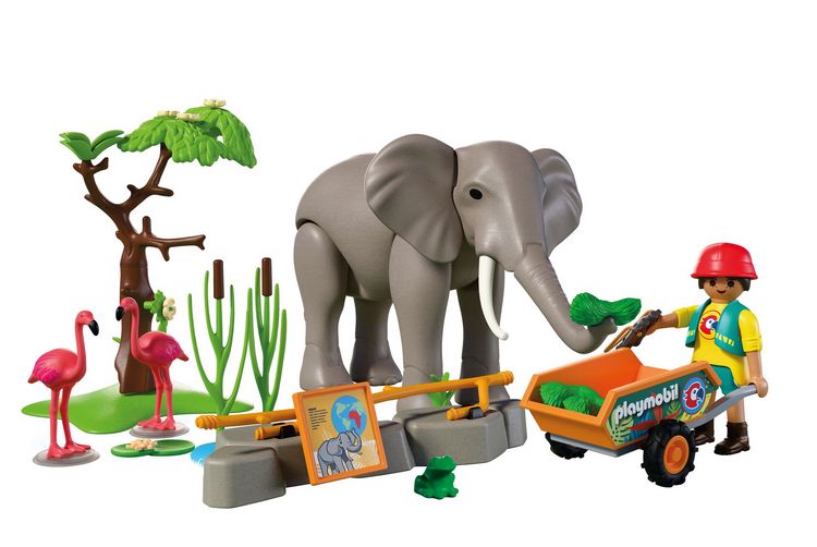 Produktbild: 72068 Elefant mit Tierpfleger