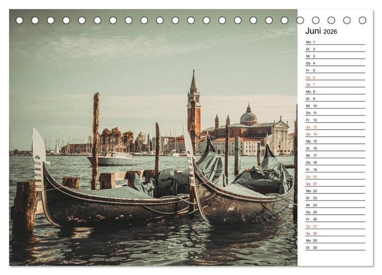 Produktbild: Traumstadt Venedig (Tischkalender 2026 DIN A5 quer), CALVENDO Monatskalender
