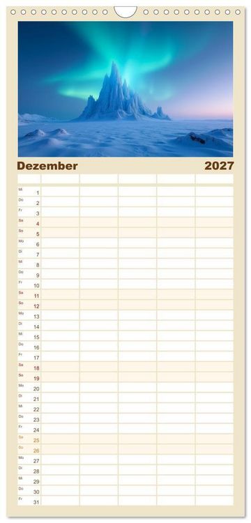 Produktbild: Familienplaner 2027 - Fabelhafte Orte &ndash; Landschaften aus M&auml;rchen und Sagen mit 5 Spalten (Wandkalender, 21 x 45 cm) CALVENDO