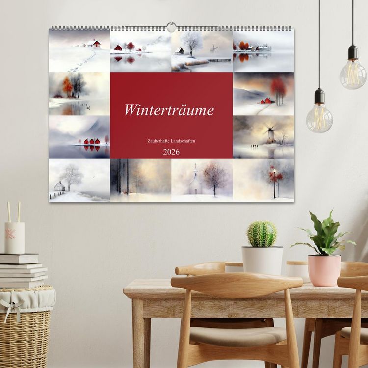 Produktbild: Wintertr&auml;ume &ndash; Zauberhafte Landschaften (Wandkalender 2026 DIN A2 quer), CALVENDO Monatskalender