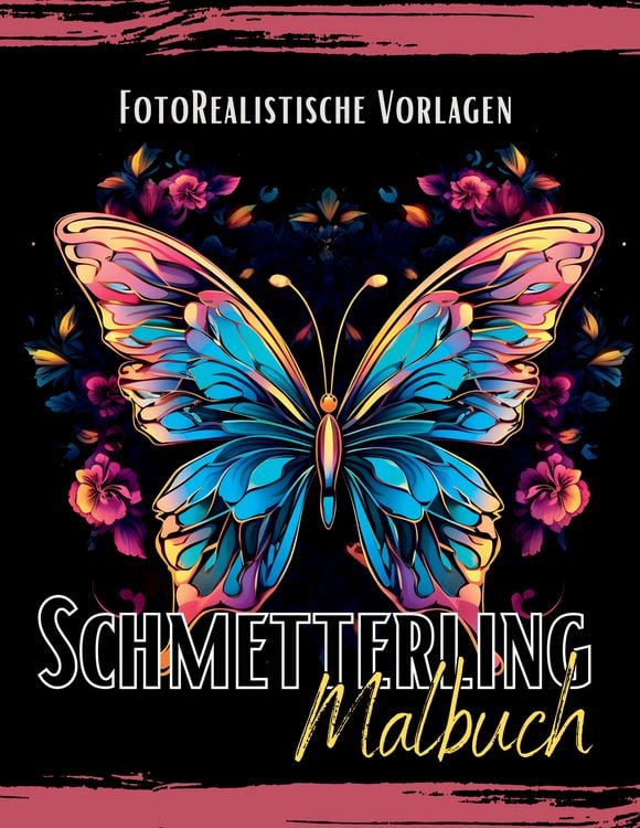 Produktbild: Schmetterling Malbuch &bdquo;Fotorealistisch&ldquo;.