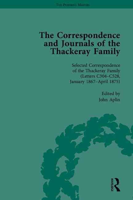 Produktbild: Aplin, J: The Correspondence and Journals of the Thackeray F
