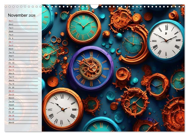 Produktbild: The abstract world of timepiece (Wall Calendar 2026 DIN A3 landscape), CALVENDO 12 Month Wall Calendar