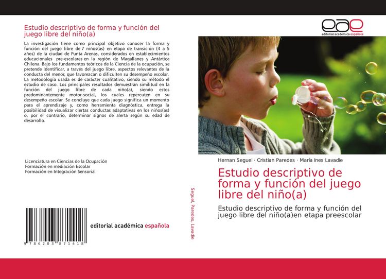 Produktbild: Estudio descriptivo de forma y funci&oacute;n del juego libre del ni&ntilde;o(a)