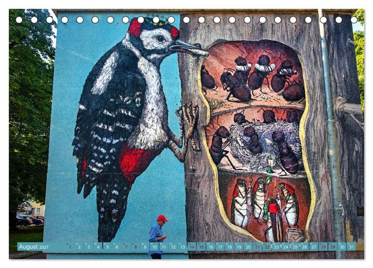 Produktbild: Streetart in M&uuml;nchen (Tischkalender 2027 DIN A5 quer), CALVENDO Monatskalender