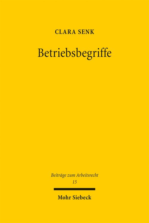 Produktbild: Senk, C: Betriebsbegriffe
