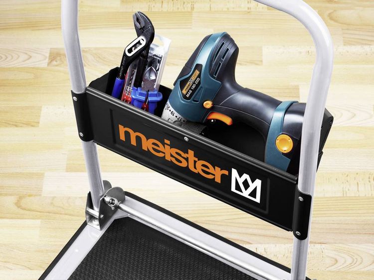 Produktbild: Meister Werkzeuge 8985530 Plattformwagen klappbar, mit Ablagefach Stahl Traglast (max.): 150 kg
