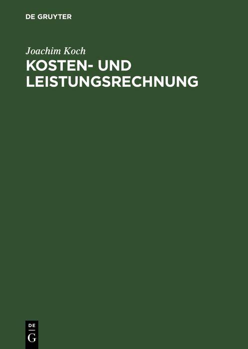 Produktbild: Kosten- und Leistungsrechnung