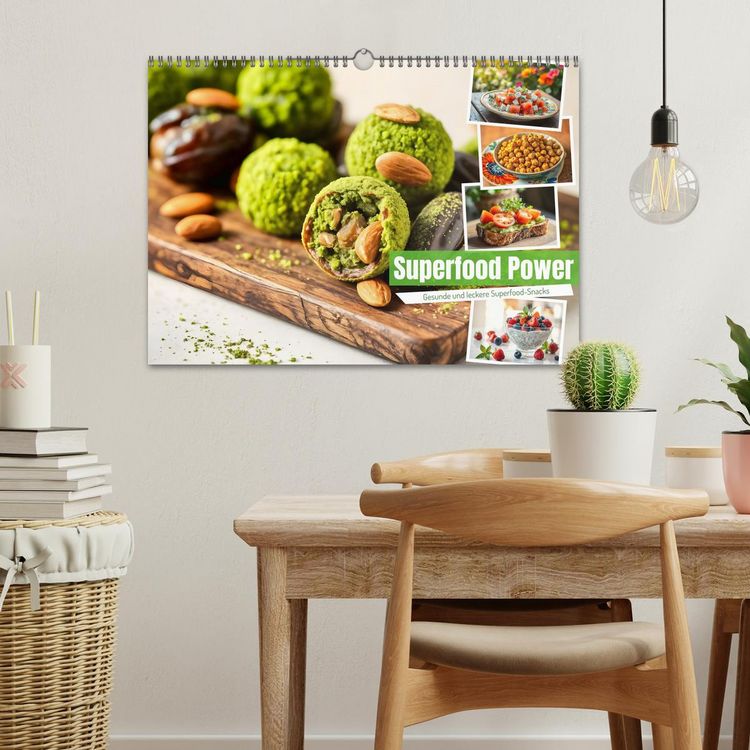 Produktbild: Superfood Power - Gesunde und leckere Superfood-Snacks (Wandkalender 2026 DIN A3 quer), CALVENDO Monatskalender