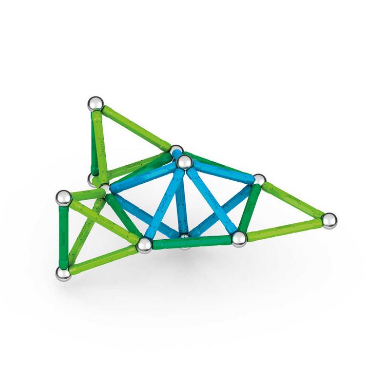 Produktbild: Invento 507035 - Geomag Classic Green Line Recycled 60 pcs, Magnetischer Baukasten, Magnetspielzeuge