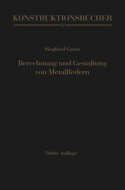 Produktbild: Berechnung und Gestaltung von Metallfedern