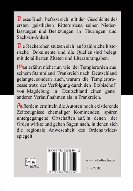 Produktbild: Die Templer in Mitteldeutschland