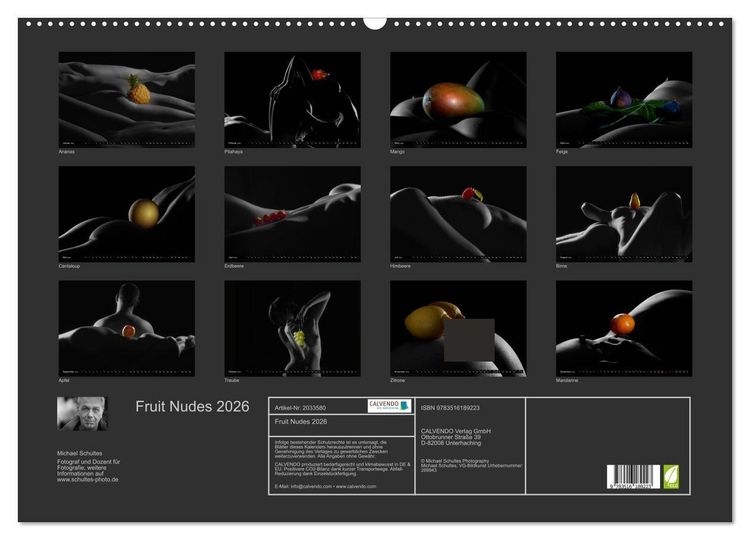 Produktbild: Fruit Nudes 2026 (Wandkalender 2026 DIN A2 quer), CALVENDO Monatskalender