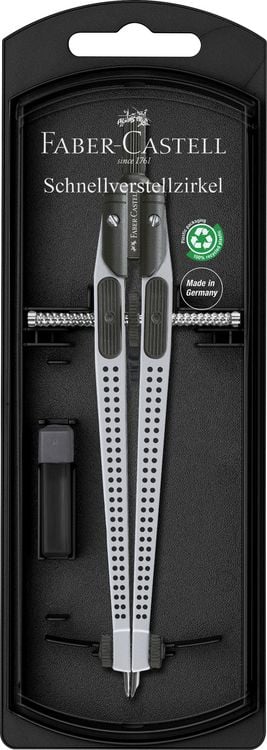 Produktbild: Faber-Castell Schnellverstellzirkel GRIP silber