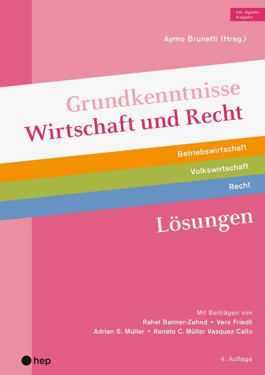Produktbild: Grundkenntnisse Wirtschaft und Recht L&ouml;sungen (Print inkl. digitaler Ausgabe)