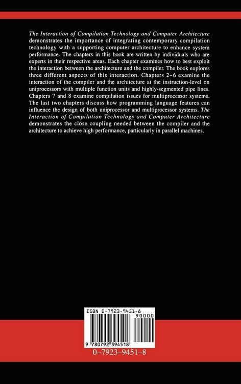 Produktbild: The Interaction of Compilation Technology and Computer Architecture