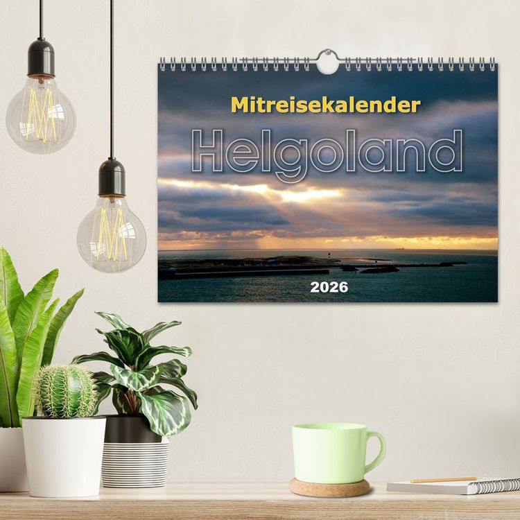 Produktbild: Mitreisekalender 2026 Helgoland (Wandkalender 2026 DIN A4 quer), CALVENDO Monatskalender