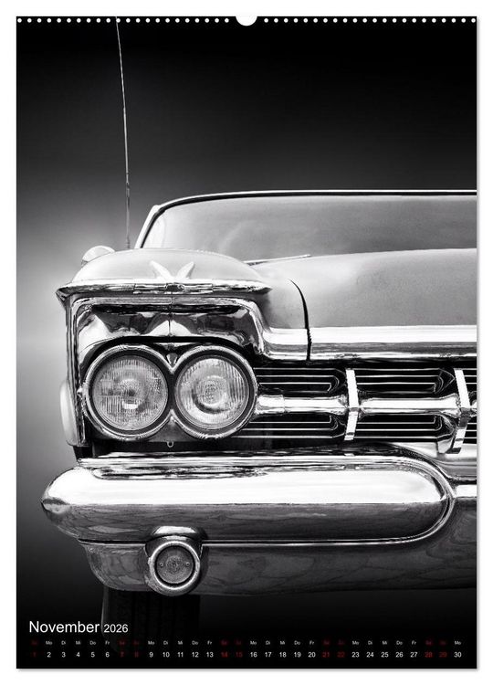 Produktbild: Amerikanische Autos aus den Jahren 1957 bis 1976 Frontansichten (hochwertiger Premium Wandkalender 2026 DIN A2 hoch), Kunstdruck in Hochglanz