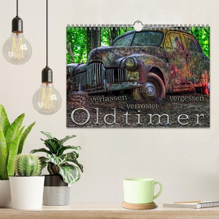 Produktbild: Oldtimer - verlassen verrostet vergessen (Wandkalender 2026 DIN A4 quer), CALVENDO Monatskalender