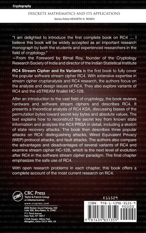 Produktbild: RC4 Stream Cipher and Its Variants