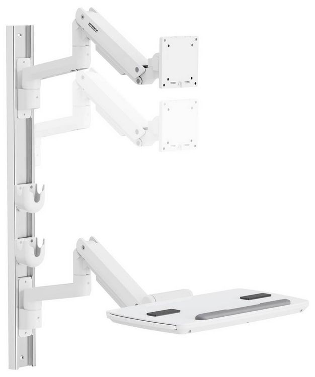 Produktbild: SpeaKa Professional Monitor-Wandhalterung SP-MM-961 1 Display(s) 43,2cm (17\") - 124,5cm (49\") Wei&szlig; H&ouml;henverstellbar, Schwenkbar