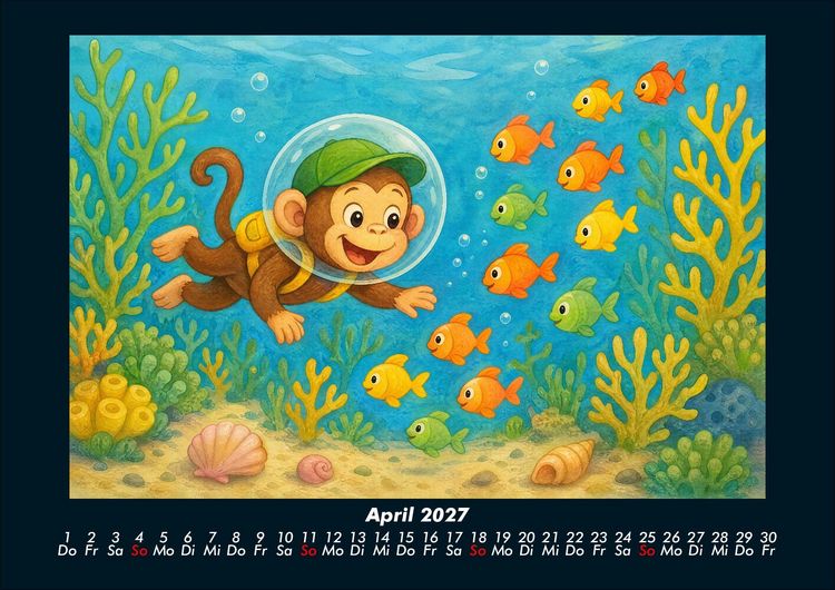 Produktbild: Milos Abenteuer in der Unterwasserwelt 2027 Fotokalender DIN A4