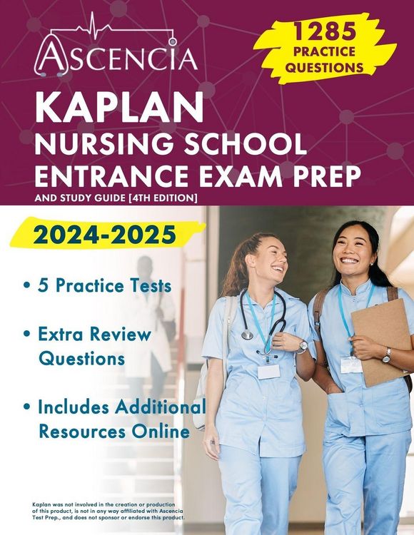 Produktbild: Kaplan Nursing School Entrance Exam Prep 2024-2025