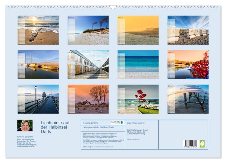 Produktbild: Lichtspiele auf der Halbinsel Dar&szlig; (Wandkalender 2026 DIN A2 quer), CALVENDO Monatskalender