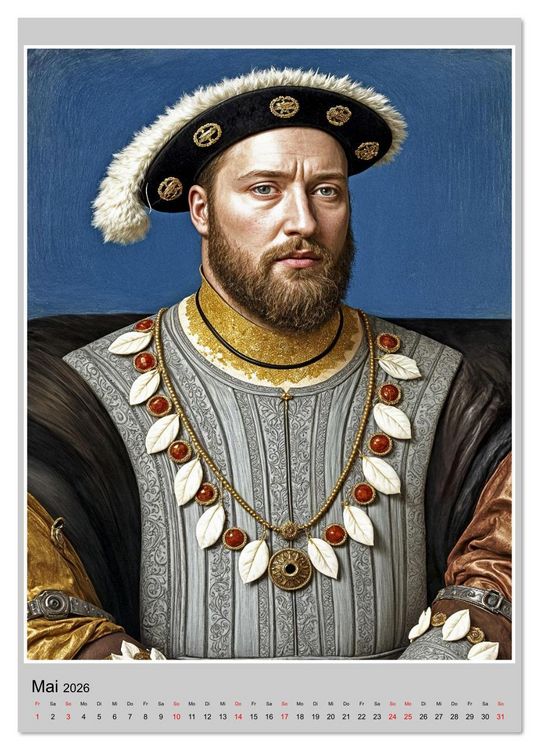 Produktbild: Portr&auml;ts nach Gem&auml;lden ber&uuml;hmter Renaissancek&uuml;nstler (Tischkalender 2026 DIN A5 hoch), CALVENDO Monatskalender