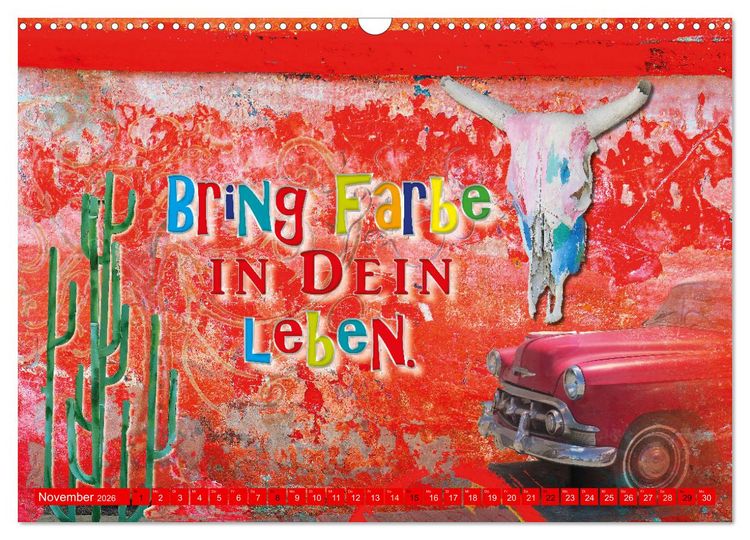 Produktbild: Leben ist das mit den fr&ouml;hlichen Farben (Wandkalender 2026 DIN A3 quer), CALVENDO Monatskalender