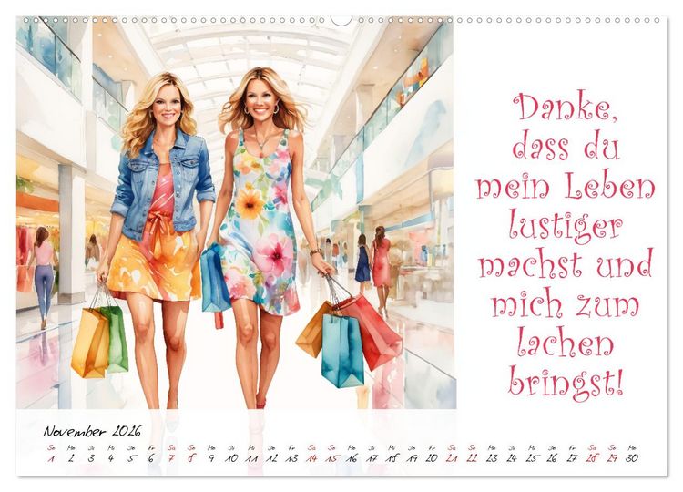 Produktbild: Beste Freundinnen (hochwertiger Premium Wandkalender 2026 DIN A2 quer), Kunstdruck in Hochglanz