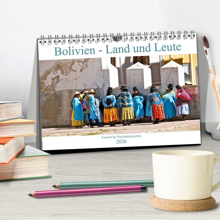 Produktbild: Bolivien - Land und Leute (Tischkalender 2026 DIN A5 quer), CALVENDO Monatskalender