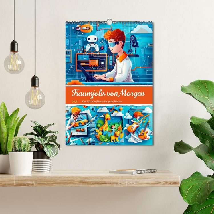 Produktbild: Traumjobs von Morgen - Der Zukunfts-Planer f&uuml;r gro&szlig;e Tr&auml;ume (Wandkalender 2026 DIN A3 hoch), CALVENDO Monatskalender
