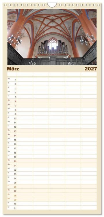 Produktbild: Familienplaner 2027 - Fantastische Welt der Orgeln mit 5 Spalten (Wandkalender, 21 x 45 cm) CALVENDO