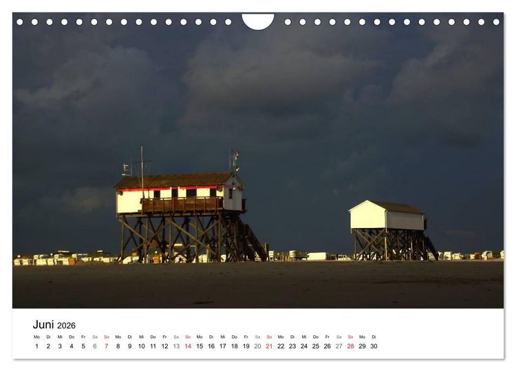 Produktbild: St. Peter Ording 2026 (Wandkalender 2026 DIN A4 quer), CALVENDO Monatskalender