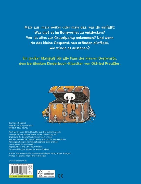 Produktbild: Das kleine Gespenst (Ausmalen, weitermalen, selber malen)
