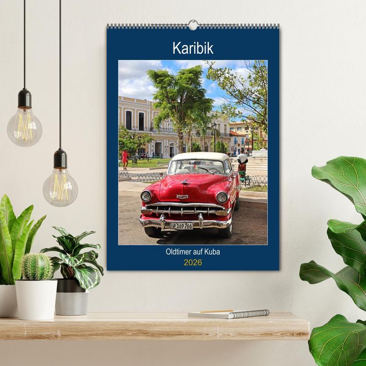 Produktbild: KARIBIK Oldtimer auf Kuba (Wandkalender 2026 DIN A2 hoch), CALVENDO Monatskalender