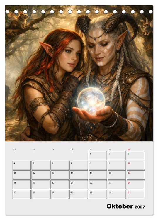 Produktbild: Mythische Gef&auml;hrten (Tischkalender 2027 DIN A5 hoch), CALVENDO Monatskalender