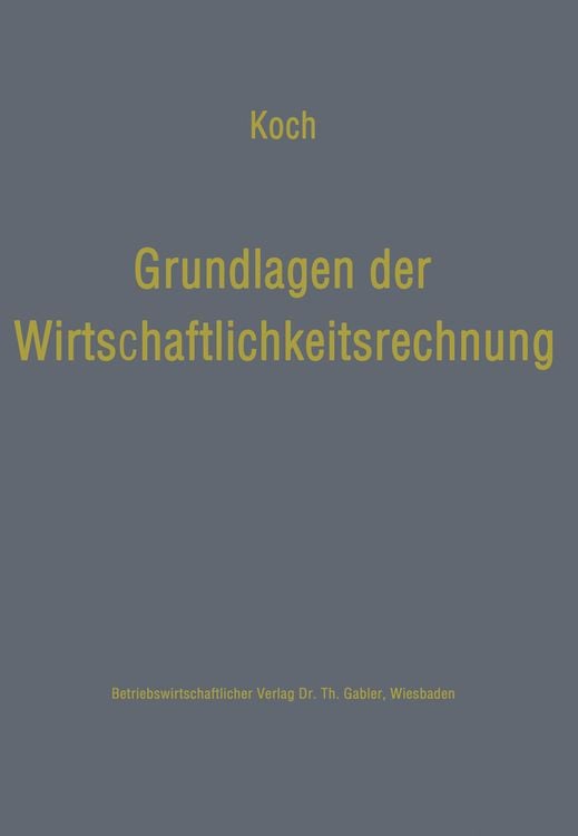 Produktbild: Grundlagen der Wirtschaftlichkeitsrechnung