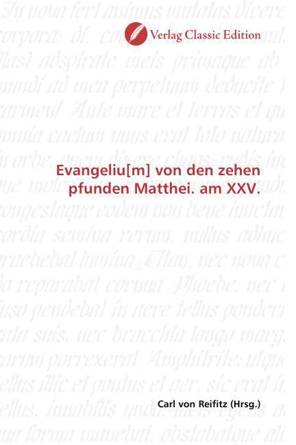 Produktbild: Evangeliu[m] von den zehen pfunden Matthei. am XXV.