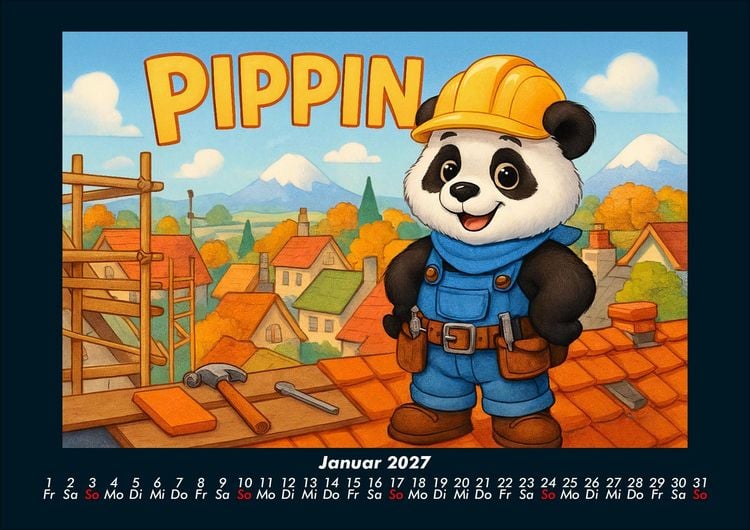 Produktbild: Pippin als Dachdecker-Azubi 2027 Fotokalender DIN A4