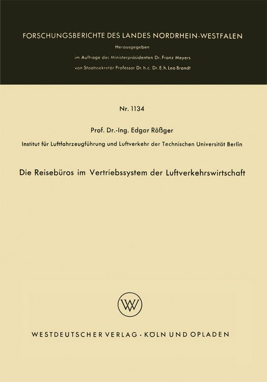 Produktbild: Die Reiseb&uuml;ros im Vertriebssystem der Luftverkehrswirtschaft