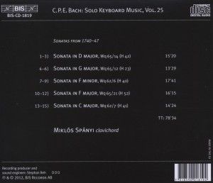 Produktbild: Solo-Klaviermusik vol.25: Sonaten von 1740-47