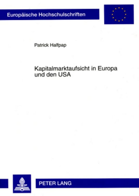 Produktbild: Kapitalmarktaufsicht in Europa und den USA